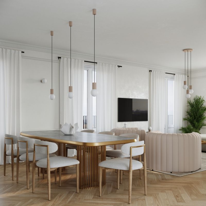 Lampa wisząca Sollux Lighting Halo 7655 taupo-biała nowoczesna 3xG9 x 1 szt.