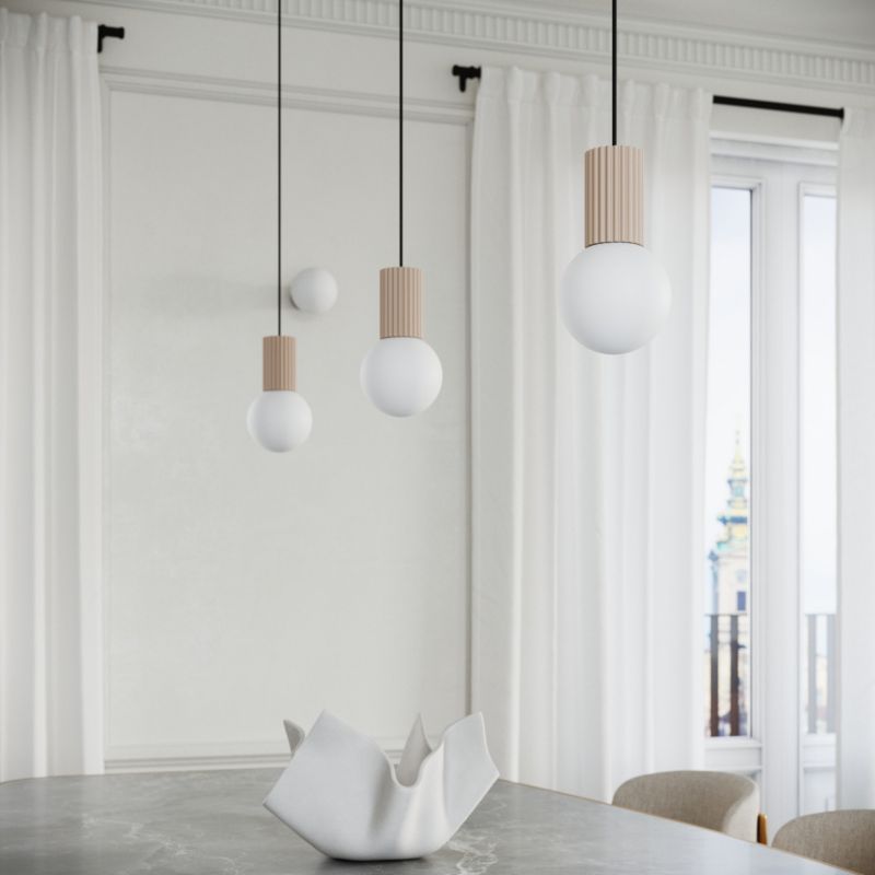 Lampa wisząca Sollux Lighting Halo 7655 taupo-biała nowoczesna 3xG9 x 1 szt.