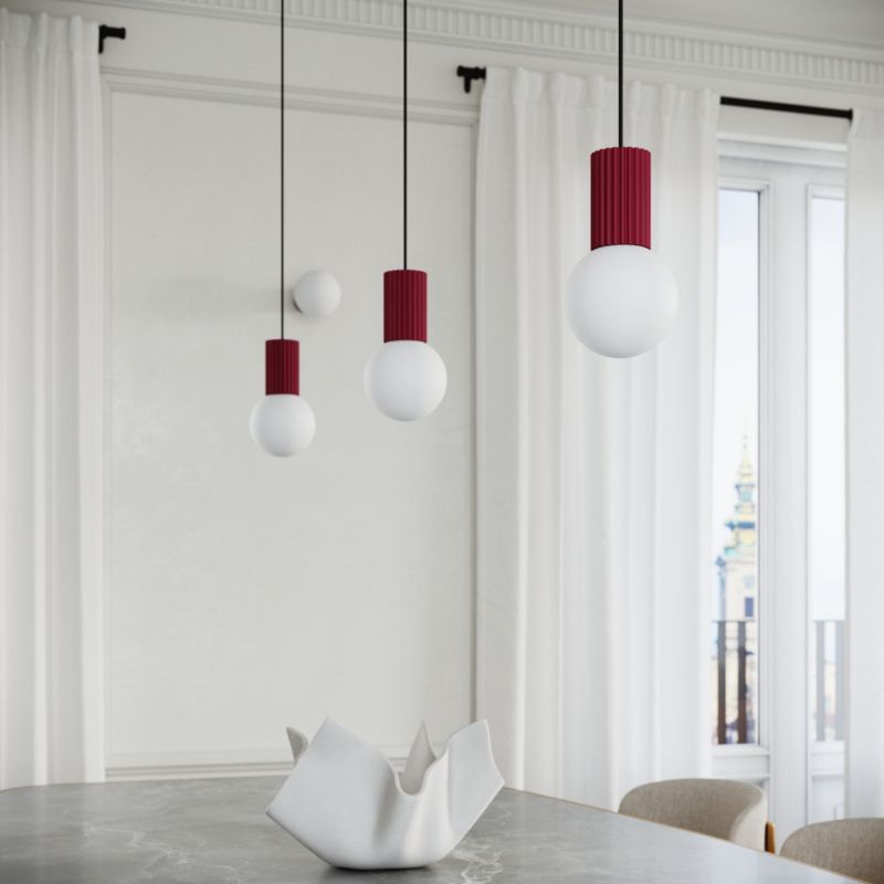 Lampa wisząca Sollux Lighting Halo 7693 burgundowo - biała nowoczesna 1xG9 x 1 szt.
