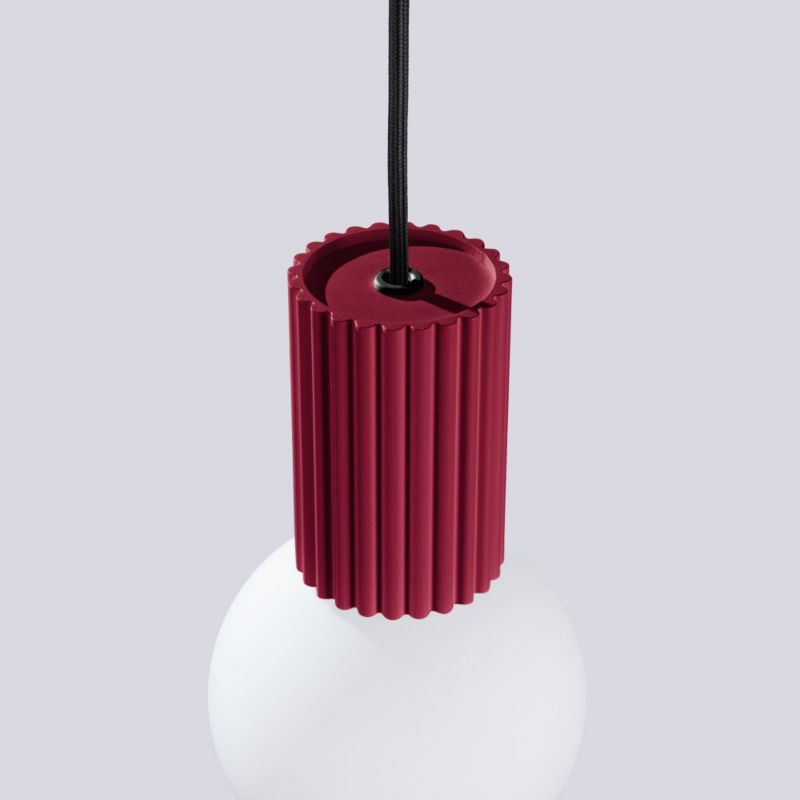 Lampa wisząca Sollux Lighting Halo 7693 burgundowo - biała nowoczesna 1xG9 x 1 szt.