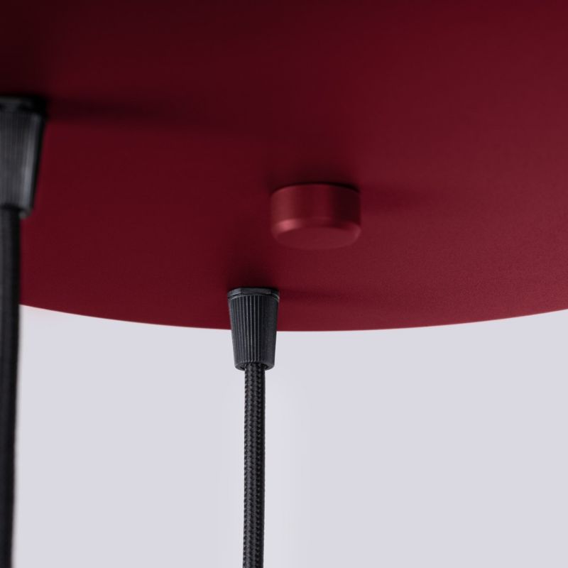 Lampa wisząca Sollux Lighting Halo 7709 burgundowo - biała nowoczesna 3xG9 x 1 szt.