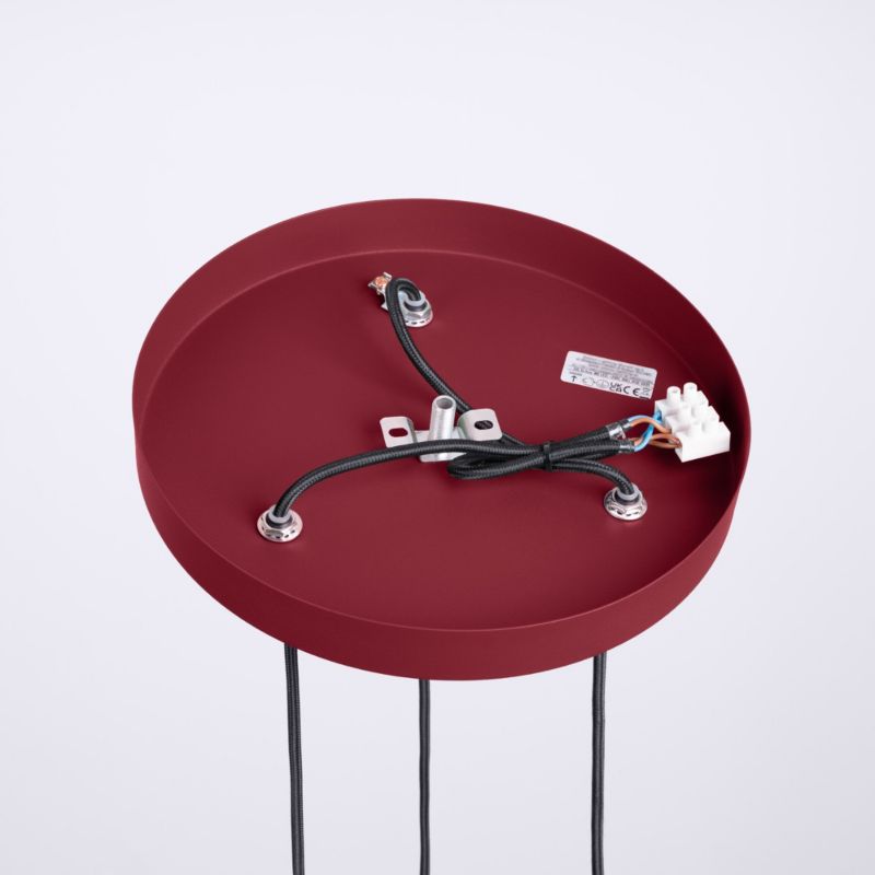 Lampa wisząca Sollux Lighting Halo 7709 burgundowo - biała nowoczesna 3xG9 x 1 szt.