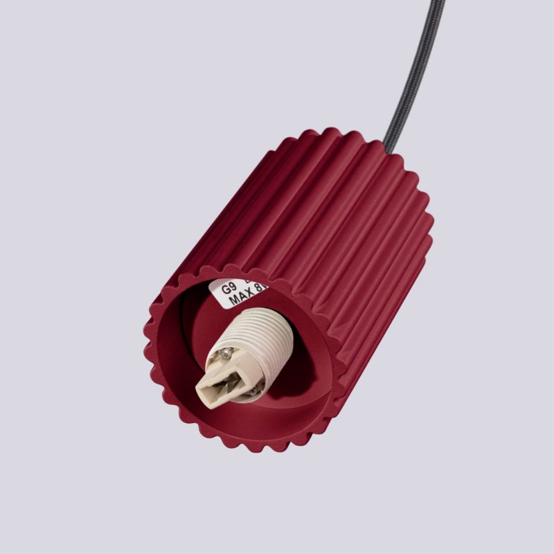 Lampa wisząca Sollux Lighting Halo 7709 burgundowo - biała nowoczesna 3xG9 x 1 szt.