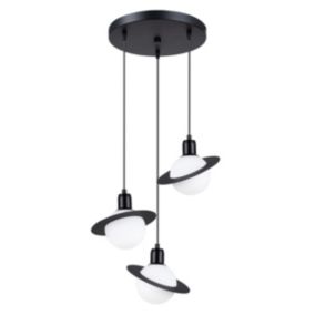 Lampa wisząca Sollux Lighting HYPERION 3P czarny 1 szt.