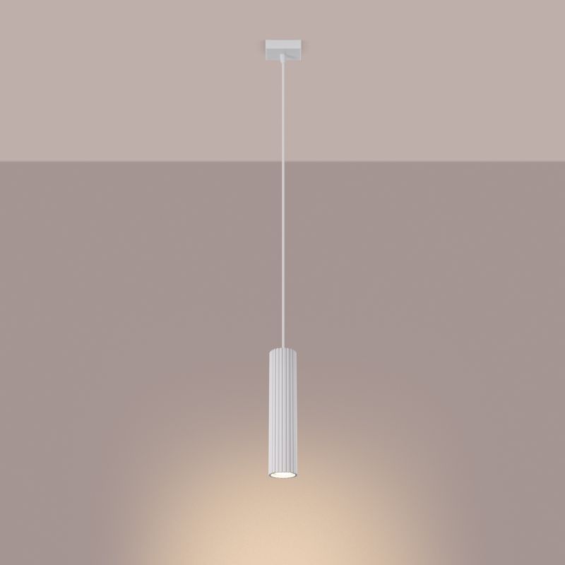 Lampa Wisząca Sollux Lighting KARBON 1 biały 1 szt.