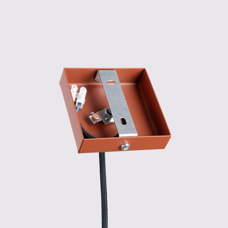 Lampa wisząca Sollux Lighting Karbon 1086 ochra czerwono-czarna nowoczesna 1xGU10 x 1 szt.