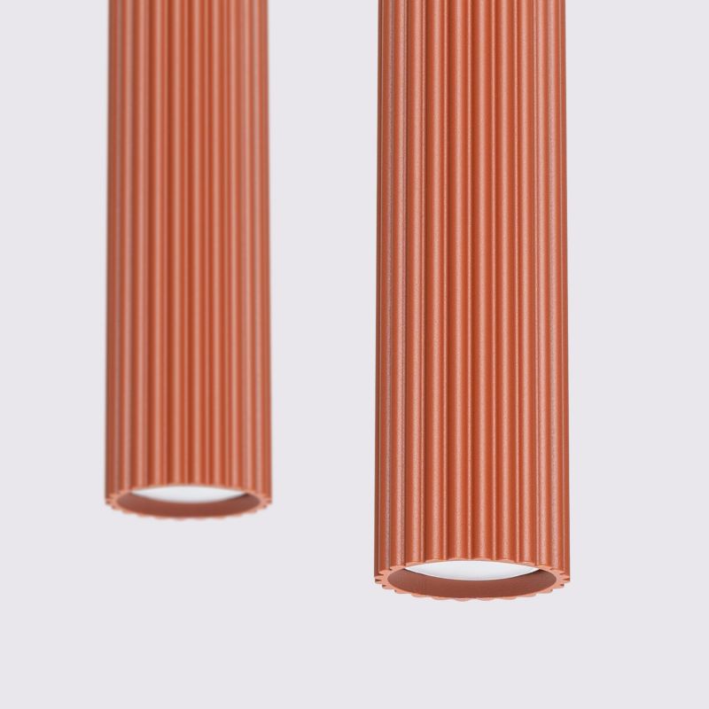 Lampa wisząca Sollux Lighting Karbon 1093 ochra czerwono-czarna do kuchni 2xGU10 x 1 szt.