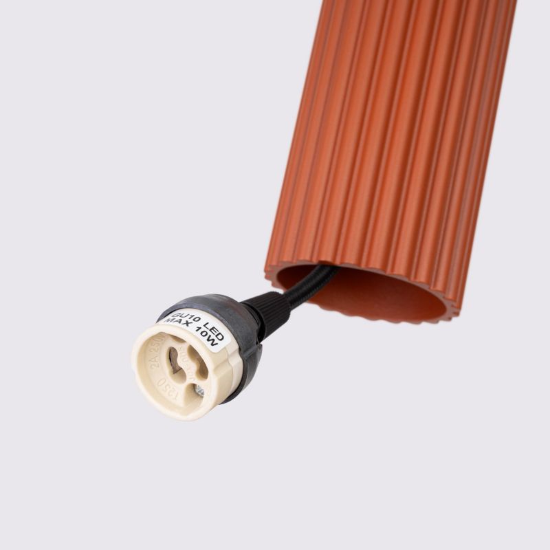 Lampa wisząca Sollux Lighting Karbon 1093 ochra czerwono-czarna do kuchni 2xGU10 x 1 szt.