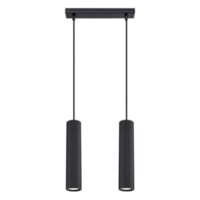 Lampa Wisząca Sollux Lighting KARBON 2 czarny 1 szt.