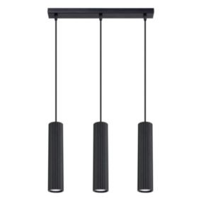 Lampa Wisząca Sollux Lighting KARBON 3L czarny 1 szt.