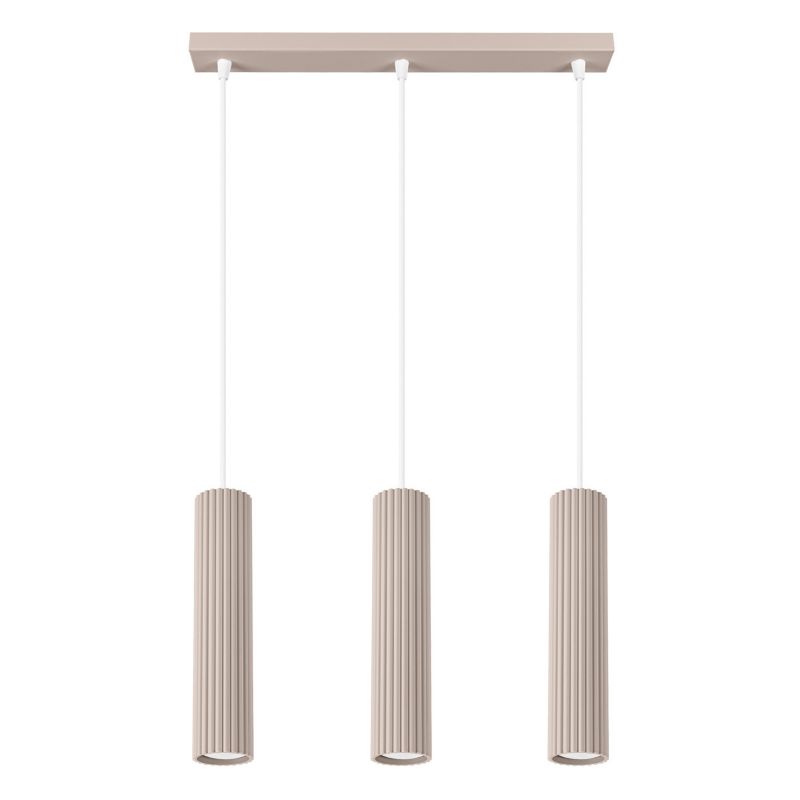 Lampa wisząca Sollux Lighting KARBON taupe 3xGU10x10W wym:98x45x6,5cm IP20 -1 szt.
