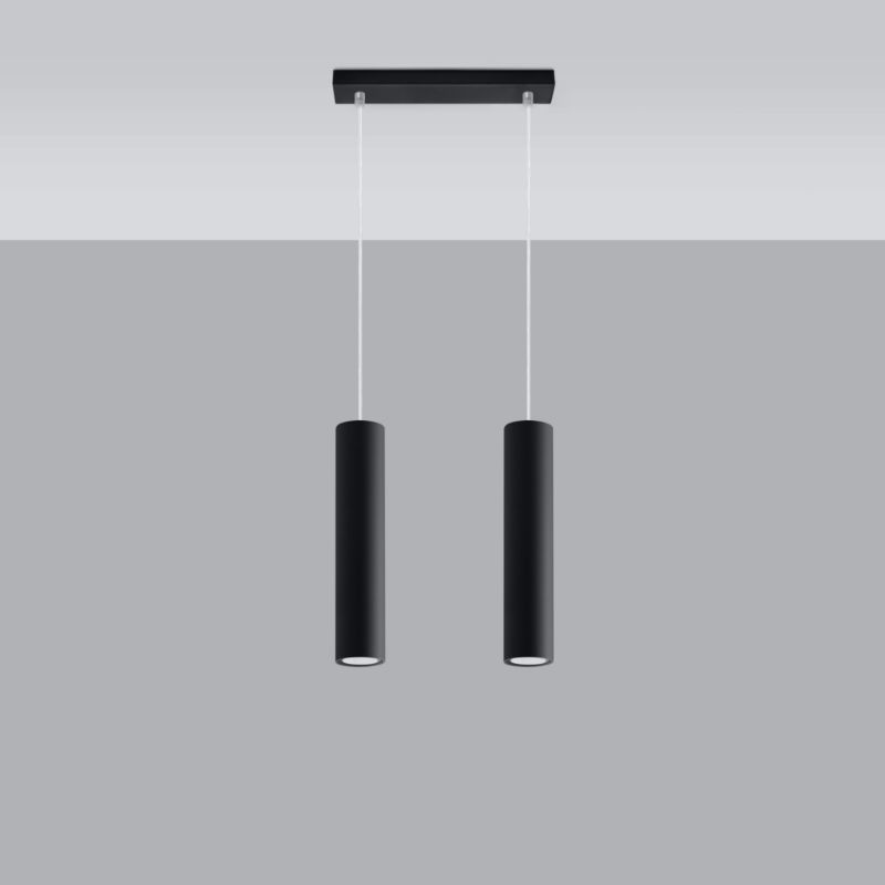Lampa wisząca Sollux Lighting LAGOS 2 czarny 1 szt.
