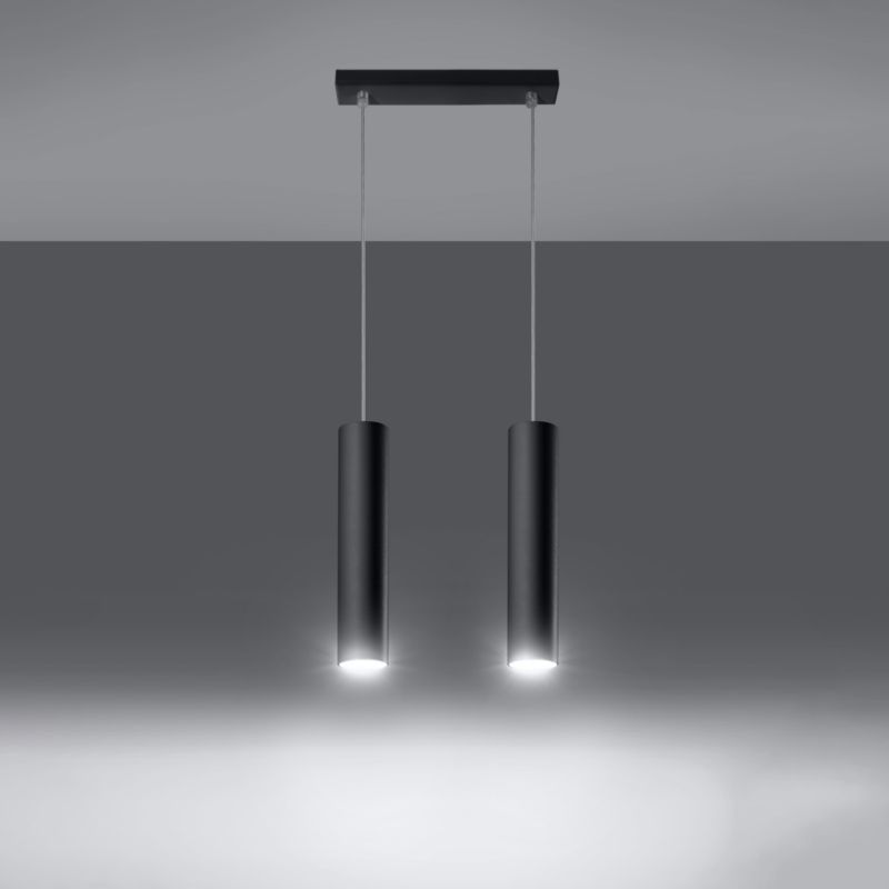 Lampa wisząca Sollux Lighting LAGOS 2 czarny 1 szt.