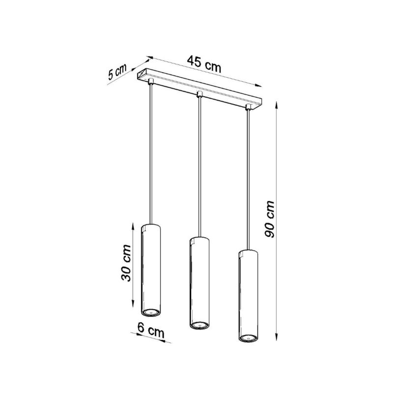 Lampa wisząca Sollux Lighting LAGOS 3L biały 1 szt.