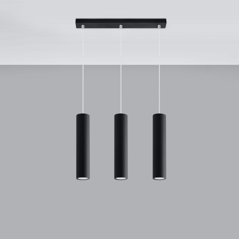 Lampa wisząca Sollux Lighting LAGOS 3L czarny 1 szt.