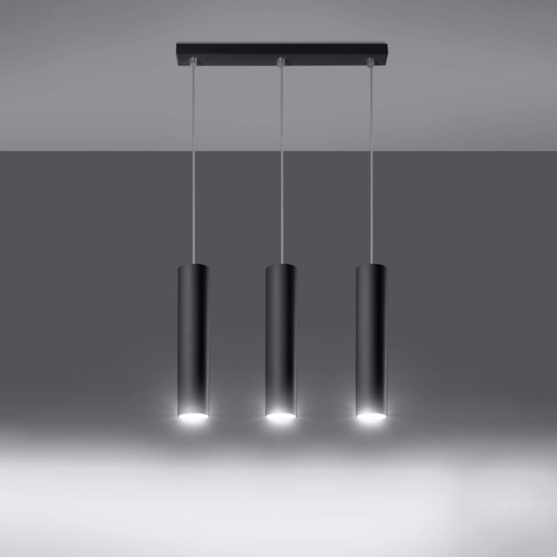 Lampa wisząca Sollux Lighting LAGOS 3L czarny 1 szt.