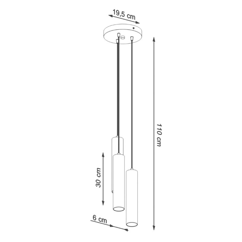 Lampa wisząca Sollux Lighting LAGOS 3P biały 1 szt.