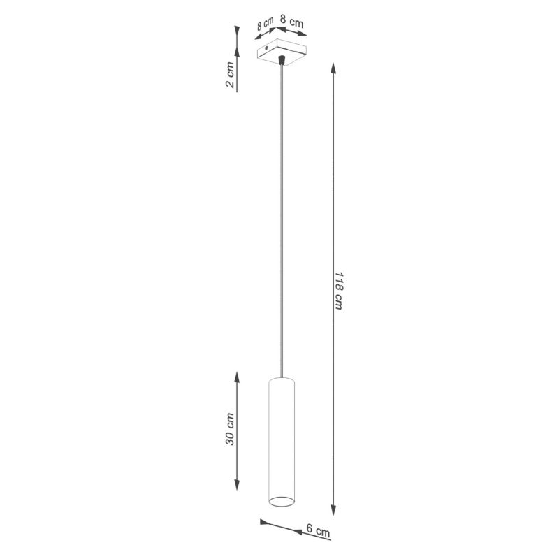 Lampa wisząca Sollux Lighting Lagos 4771 ochra czerwona nowoczesna 1xGU10 x 1 szt.