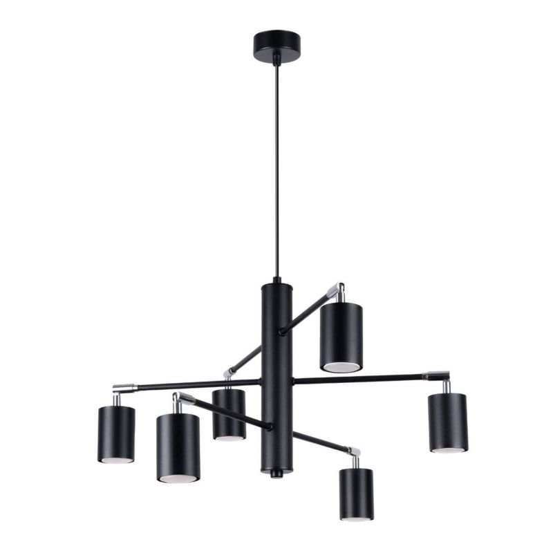 Lampa wisząca Sollux Lighting Lemmi 5545 czarna nowoczesna 6xGU10 x 1 szt.