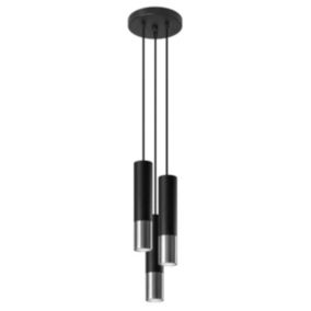 Lampa wisząca Sollux Lighting LOOPEZ 3P czarny/chrom 1 szt.