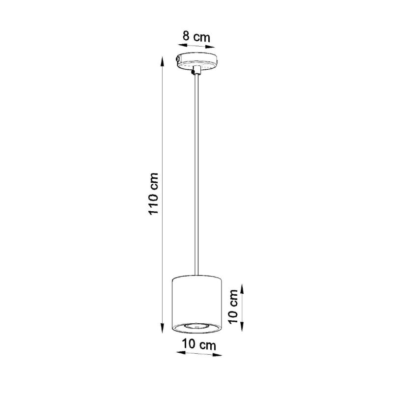 Lampa wisząca Sollux Lighting ORBIS 1 czarny 1 szt.