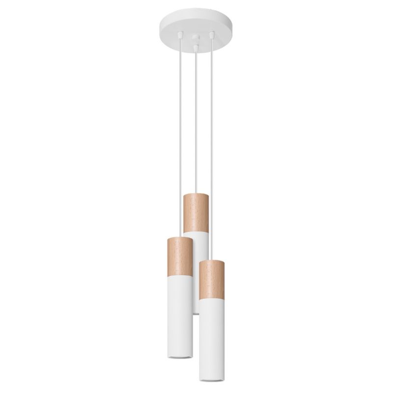 Lampa wisząca Sollux Lighting PABLO 3P biała 1 szt.