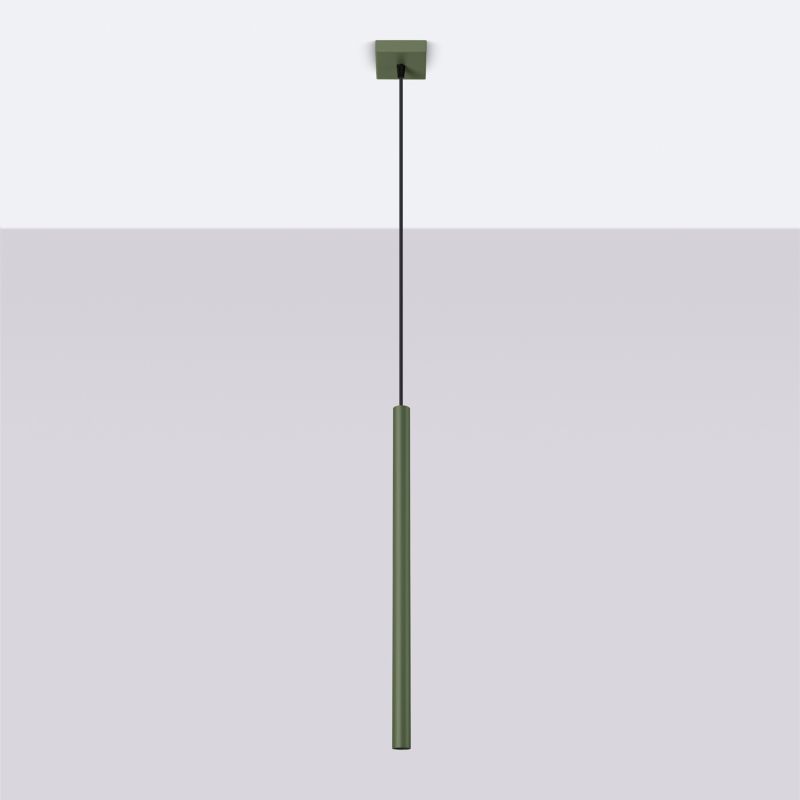 Lampa Wisząca Sollux Lighting PASTELO 1 zielona oliwka 1 szt.