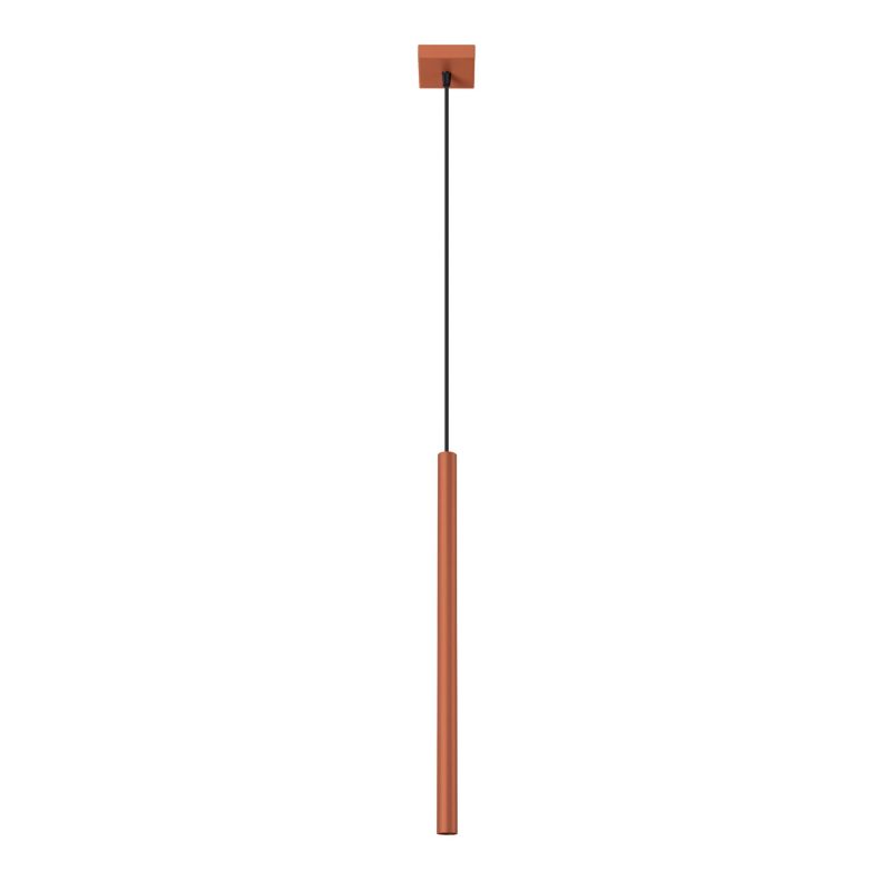 Lampa wisząca Sollux Lighting Pastelo 5129 ochra czerwona nowoczesna 1xG9 x 1 szt.