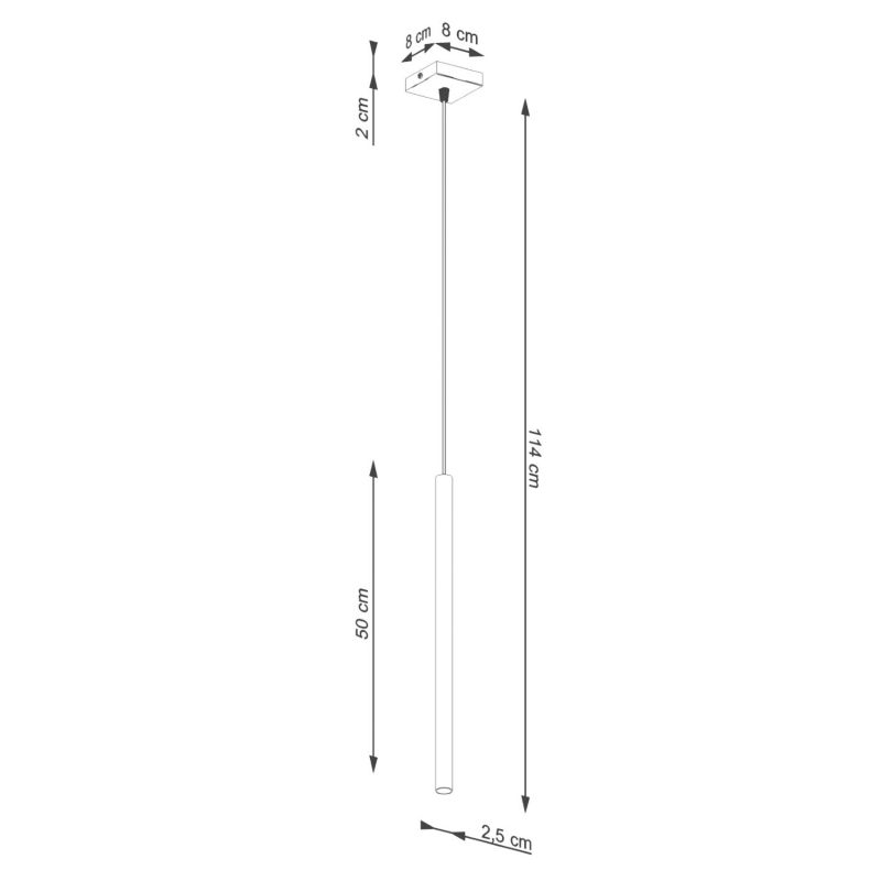 Lampa wisząca Sollux Lighting Pastelo 5129 ochra czerwona nowoczesna 1xG9 x 1 szt.