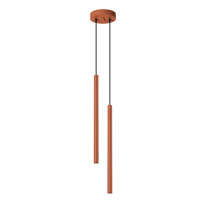 Lampa wisząca Sollux Lighting Pastelo 5136 ochra czerwona nowoczesna 2xG9 x 1 szt.