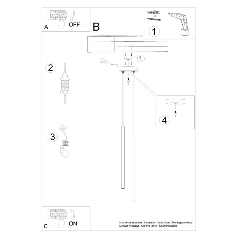 Lampa wisząca Sollux Lighting Pastelo 5136 ochra czerwona nowoczesna 2xG9 x 1 szt.