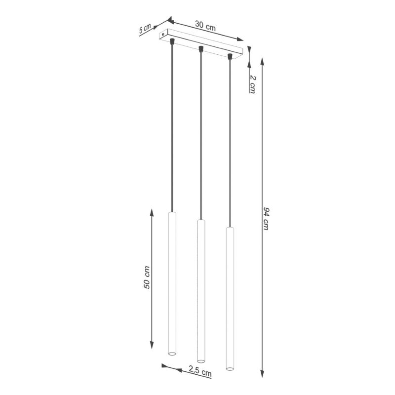 Lampa wisząca Sollux Lighting Pastelo 5143 ochra czerwona nowoczesna 3xG9 x 1 szt.