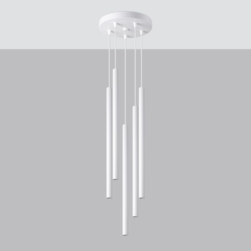 Lampa wisząca Sollux Lighting PASTELO 5P biała 1 szt.