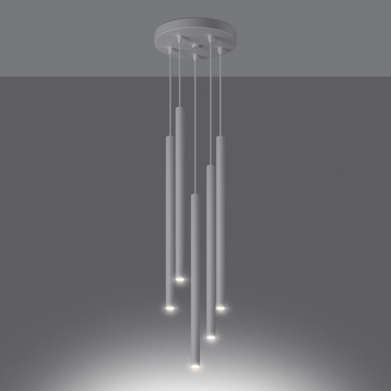 Lampa wisząca Sollux Lighting PASTELO 5P biała 1 szt.