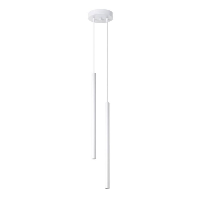Lampa wisząca Sollux Lighting Pastelo biała podwójna tuby nad stół 2xG9 x 8W 1 szt.