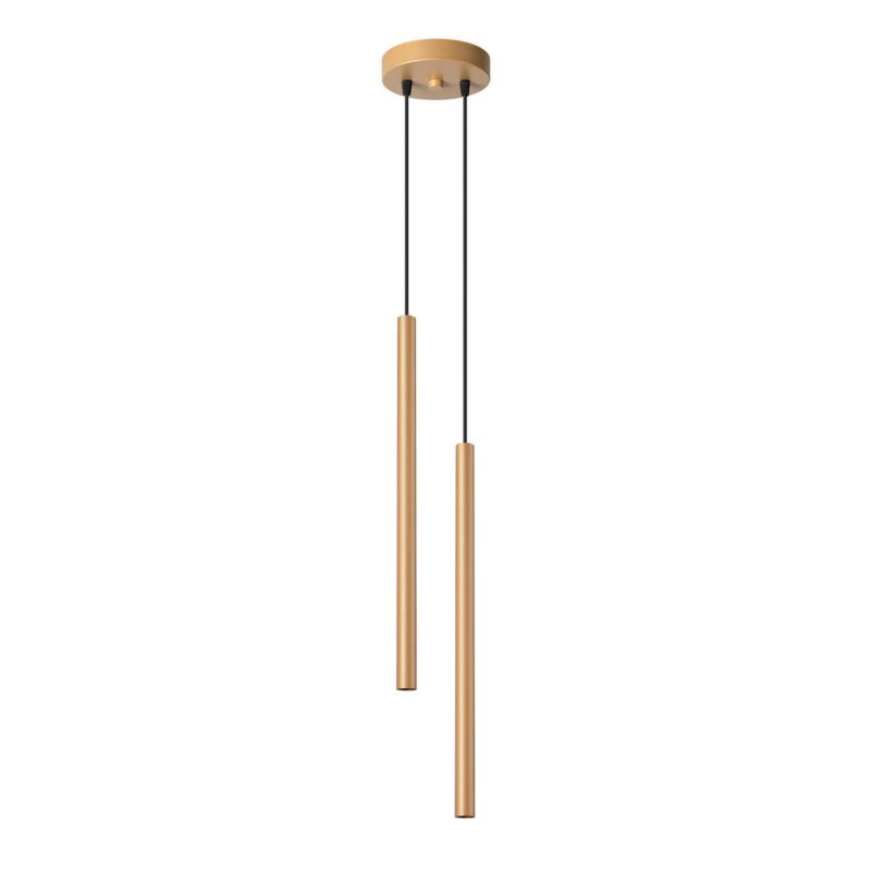 Lampa wisząca Sollux Lighting Pastelo złoto-czarna podwójna tuby 2xG9 x 8W 1 szt.