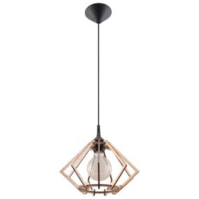 Lampa wisząca Sollux Lighting POMPELMO naturalne drewno 1 szt.