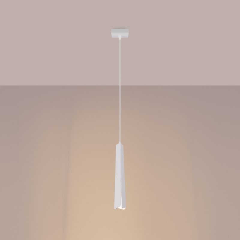 Lampa wisząca Sollux Lighting PRYSM 1 biała 1 szt.