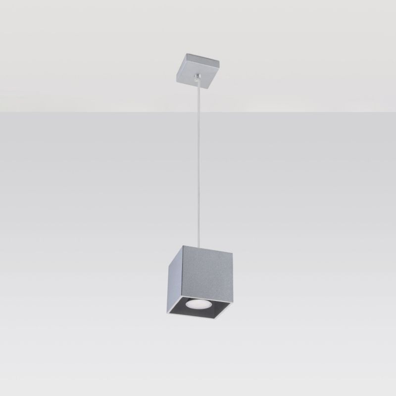Lampa wisząca Sollux Lighting QUAD 1 szary 1 szt.
