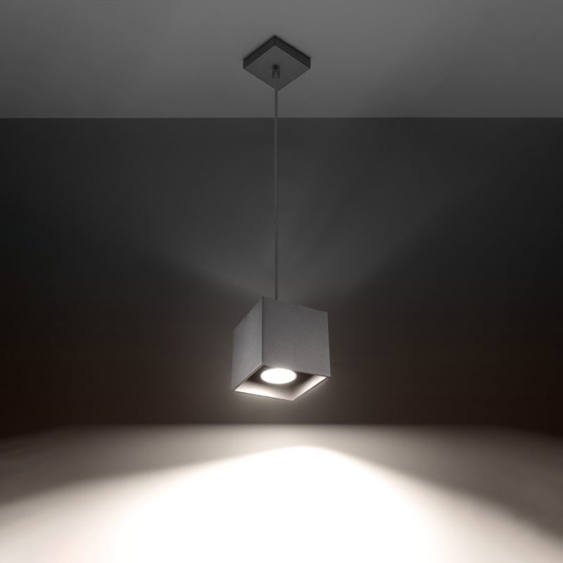 Lampa wisząca Sollux Lighting QUAD 1 szary 1 szt.