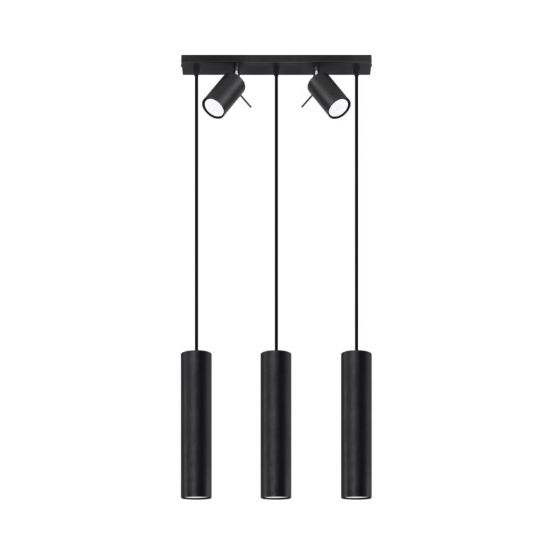 Lampa wisząca Sollux Lighting RING 3 czarny 1 szt.