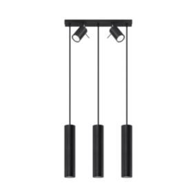 Lampa wisząca Sollux Lighting RING 3 czarny 1 szt.