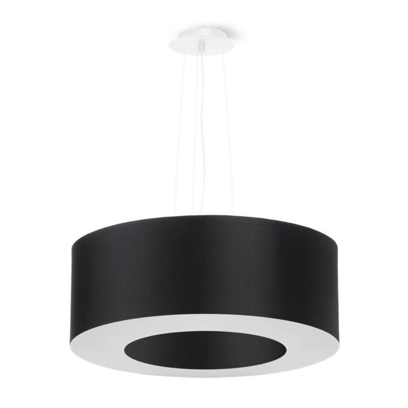 Lampa wisząca Sollux Lighting Saturno 7474 czarna szerokość 50 cm 5xE27 x 1 szt.
