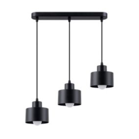 Lampa wisząca Sollux Lighting SAVAR 3 czarna 1 szt.