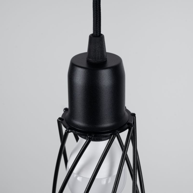 Lampa wisząca Sollux Lighting SUBA 1 czarna 1 szt.