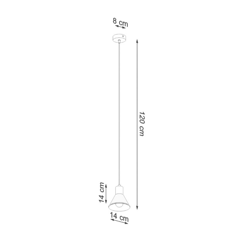 Lampa Wisząca Sollux Lighting TALEJA 1 biała 1 szt.