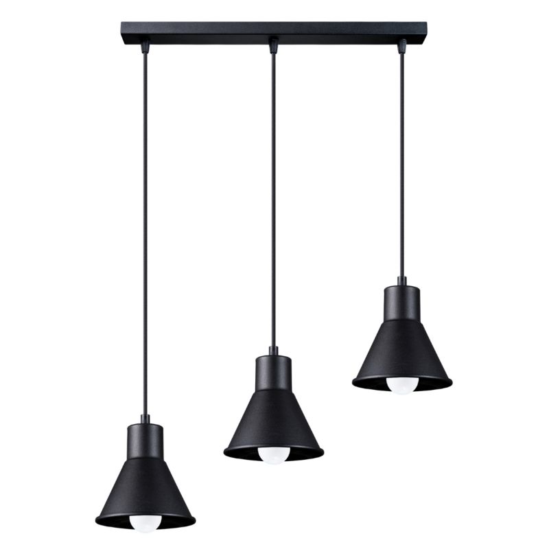 Lampa Wisząca Sollux Lighting TALEJA 3 czarna 1 szt.