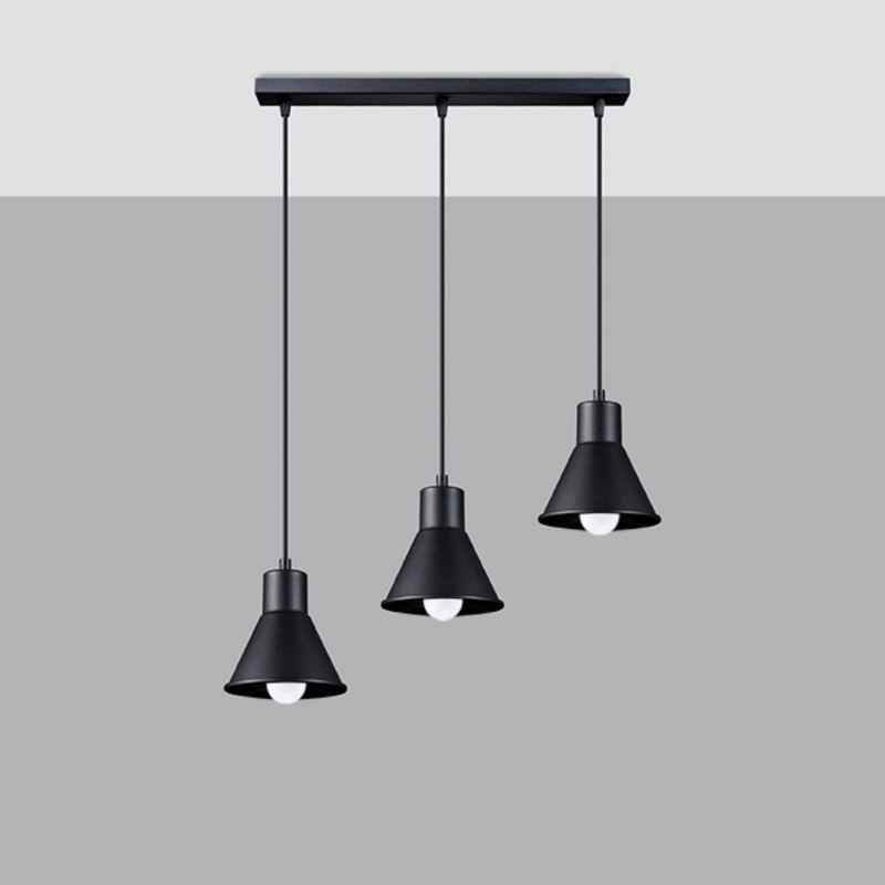 Lampa Wisząca Sollux Lighting TALEJA 3 czarna 1 szt.