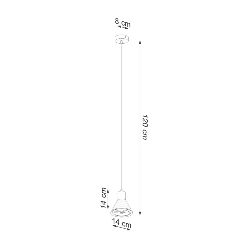 Lampa Wisząca Sollux Lighting TAZILA 1 czarna 1 szt.