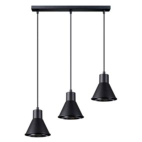 Lampa Wisząca Sollux Lighting TAZILA 3 czarna 1 szt.